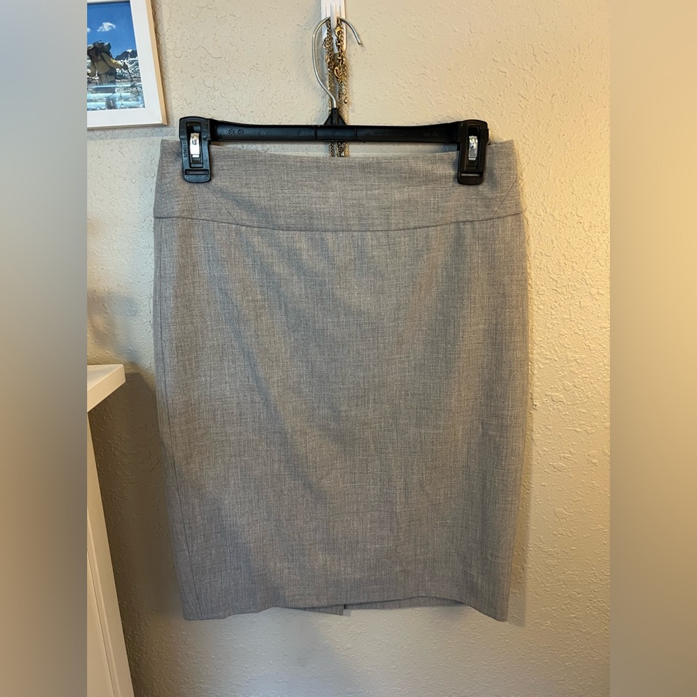 Heather gray pencil skirt